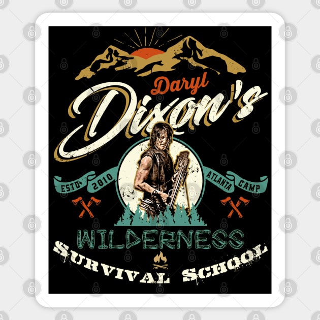 Dixon's Wilderness Survival School Sticker by Alema Art